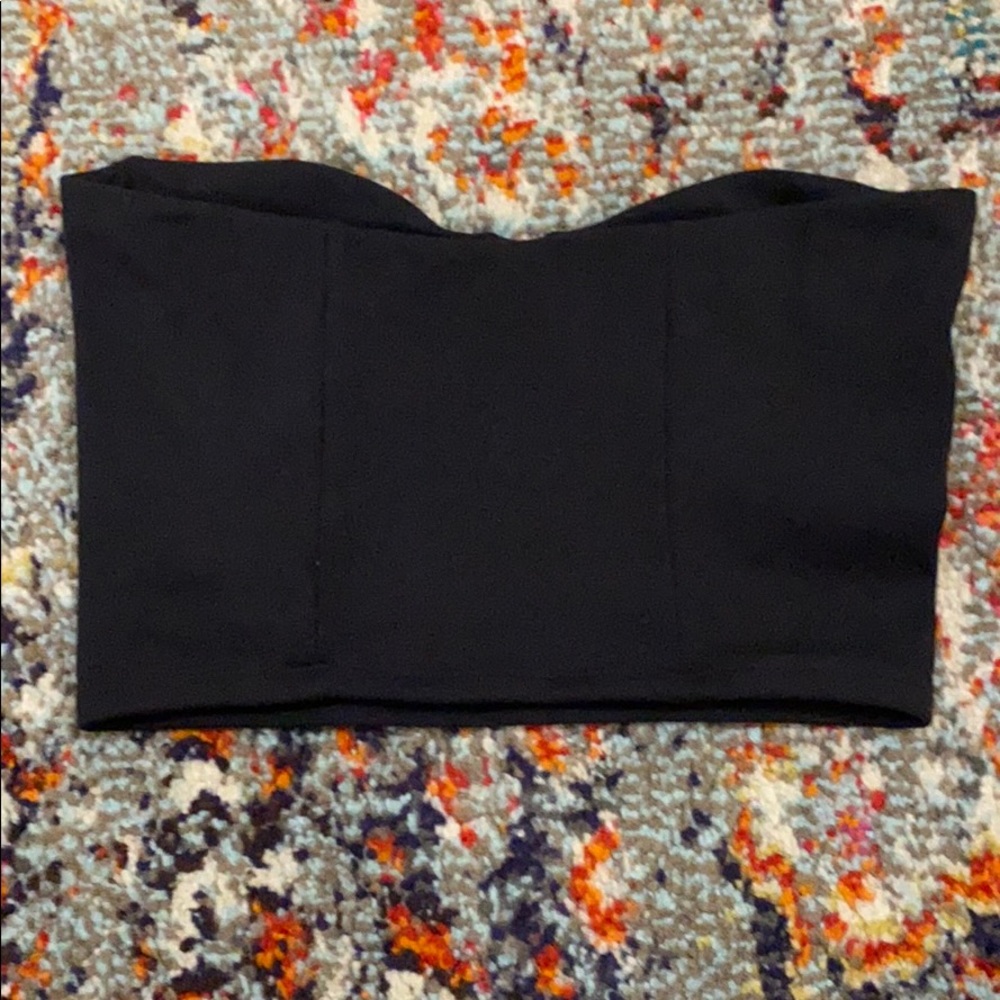 JOAH BROWN Bustier Tube Top in Sueded Black S/M - Picture 4 of 4